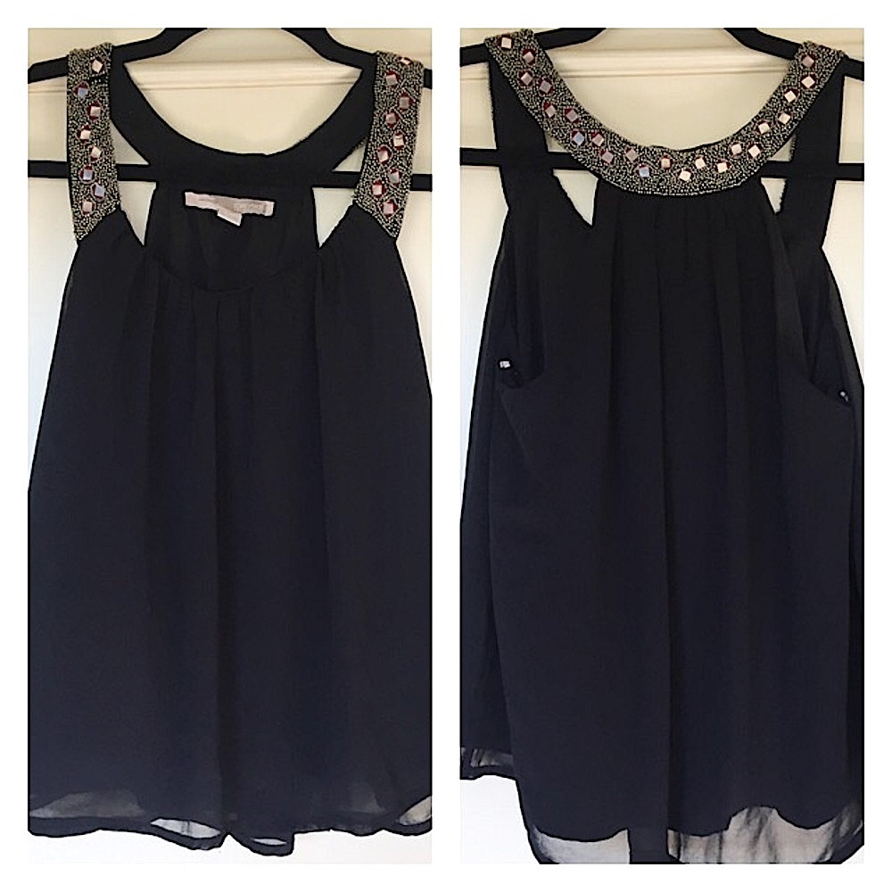 🦩Forever21 Sheer Black Sleeveless Top